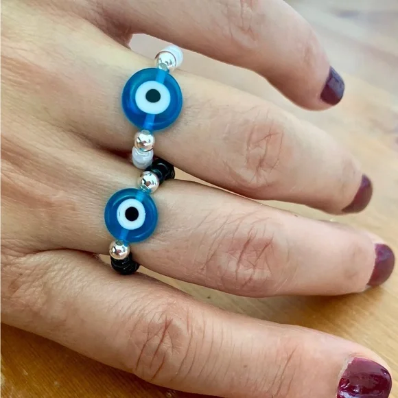 Evil Eye Stacking Rings - Picture 3 of 6